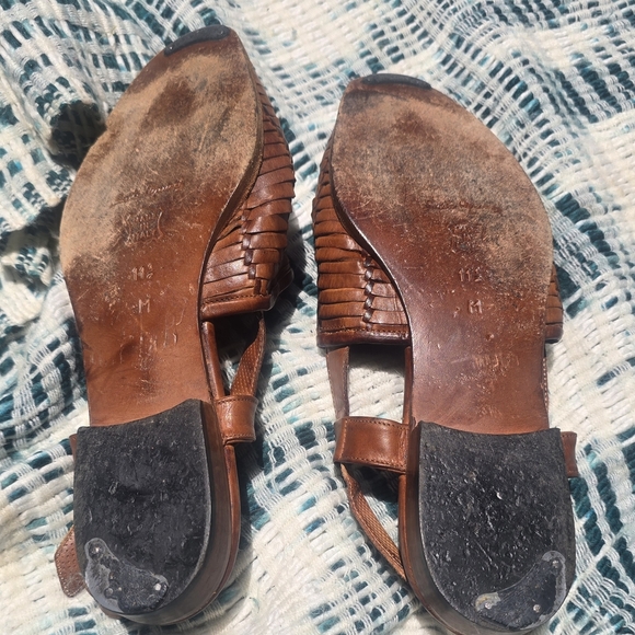 Sesto Meucci Tan Leather Woman's Sandals - Picture 5 of 5